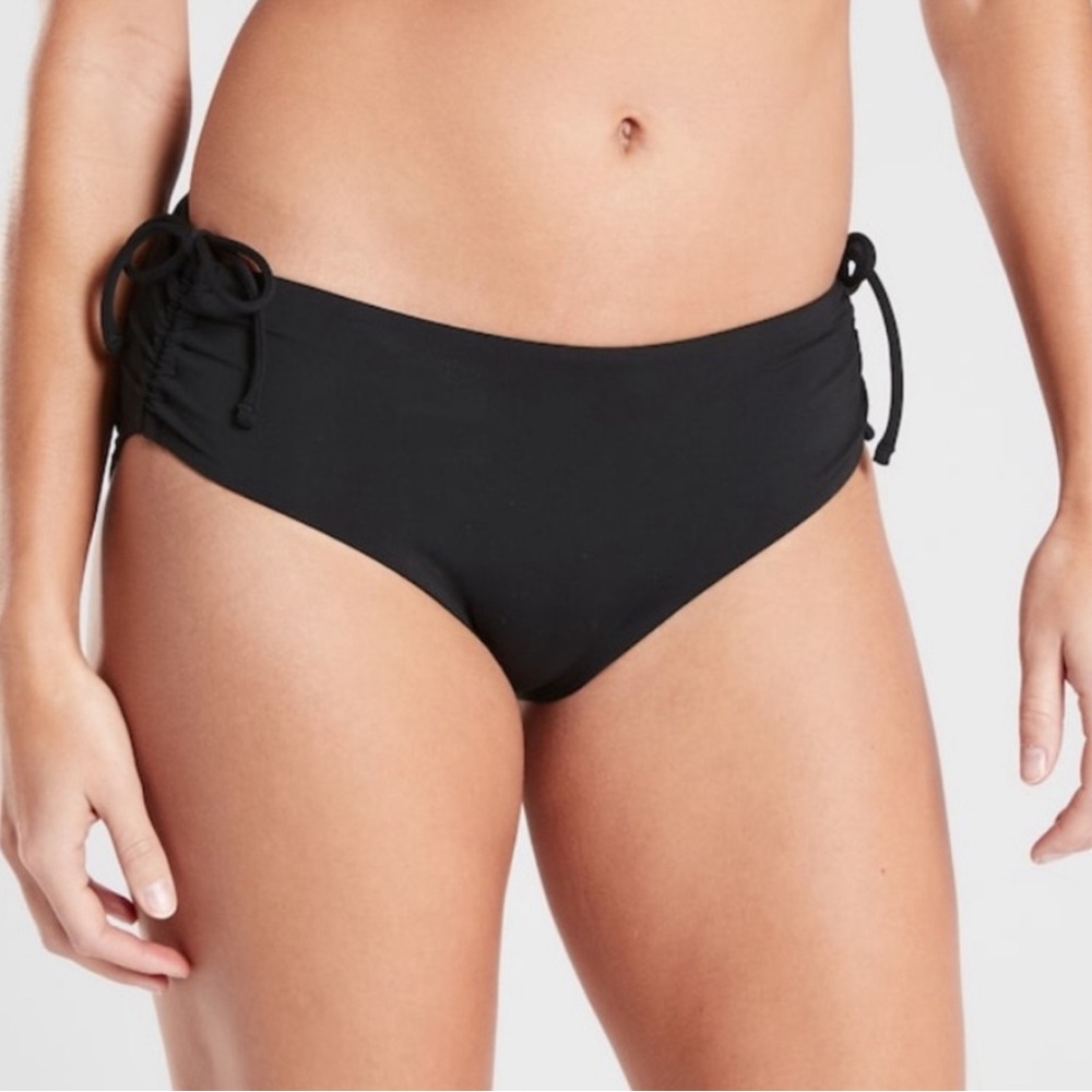 Athleta Black Bikini Cinch Full Swim Bottom